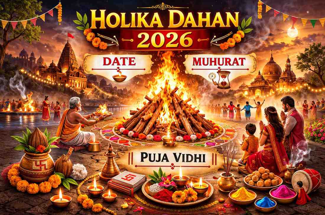 Holika Dahan 2026: Date, Muhurat, Puja Vidhi & Story